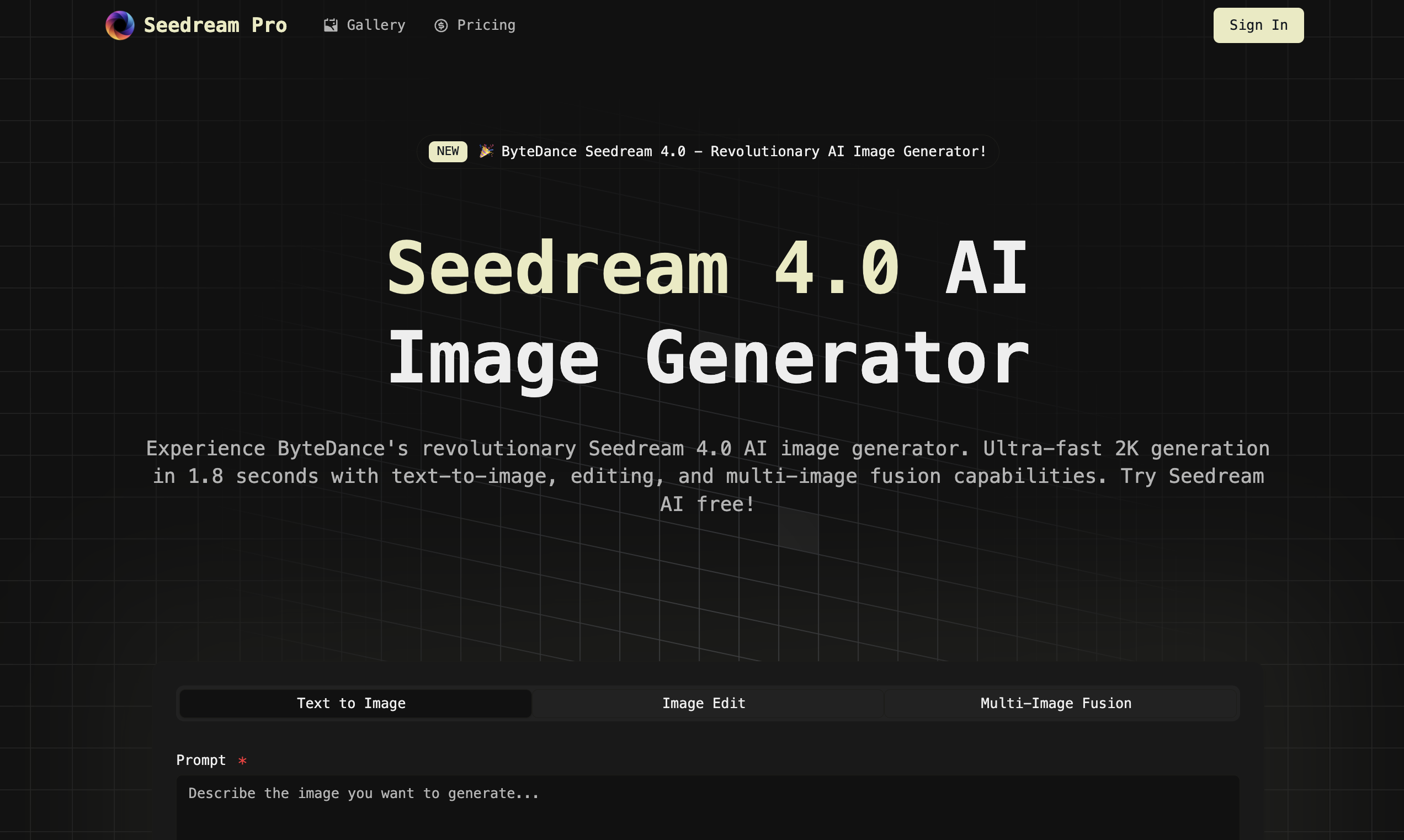 Seedream Pro screenshot 1