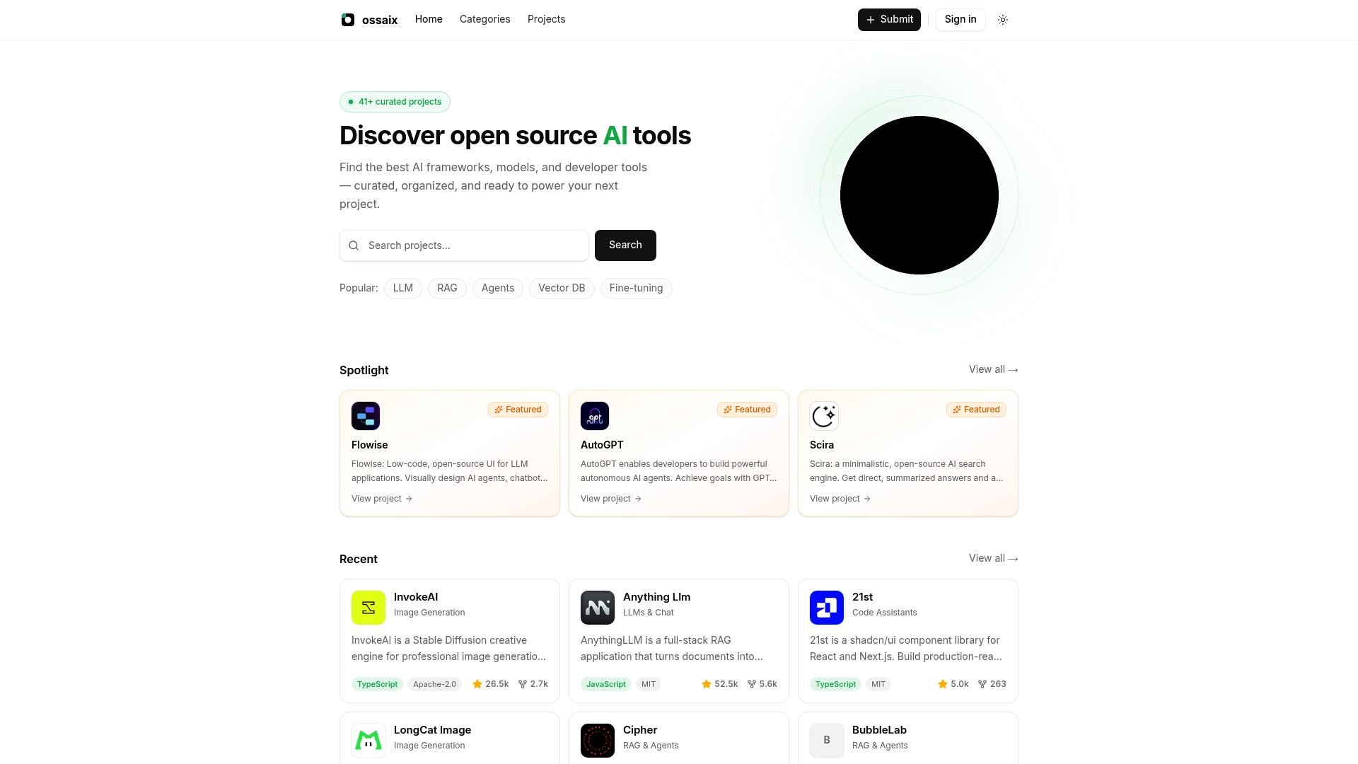OssAIX: The open source AI directory for builders
