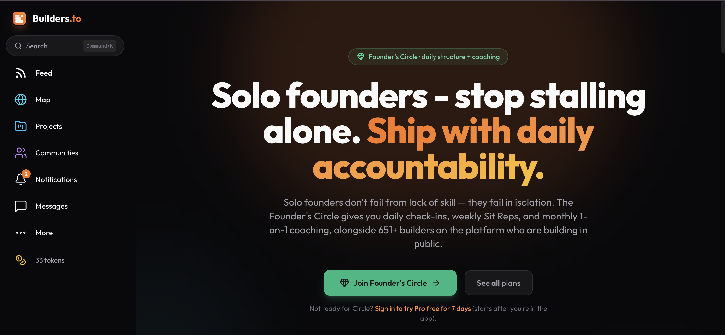 Builders.to — The operating system for solo SaaS founders screenshot 1