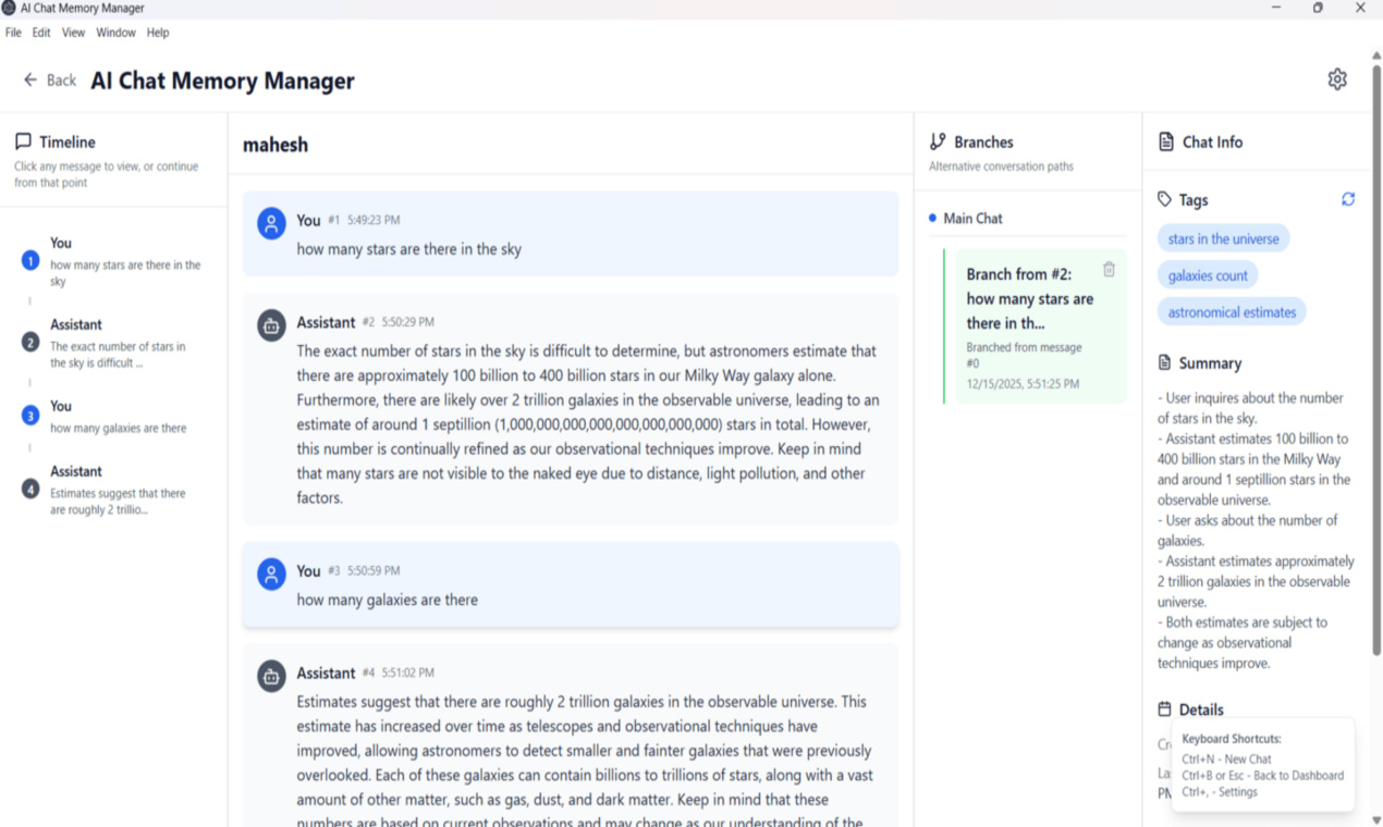 Chat Memory Manager - ChatGPT Finally Remembers Everything logo