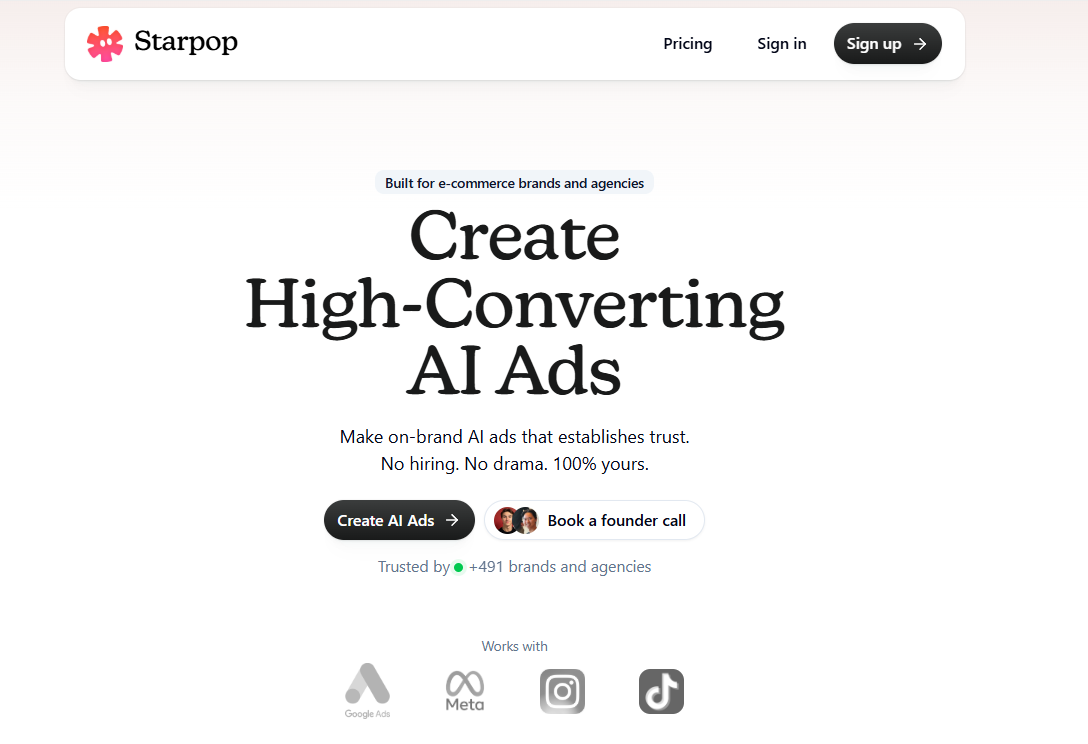 Starpop: Create viral hyper-realistic AI Ads that drives revenue and views